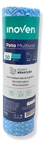 PANO MULTIUSO 25MT 28CMX50CM AZUL C/50 UND