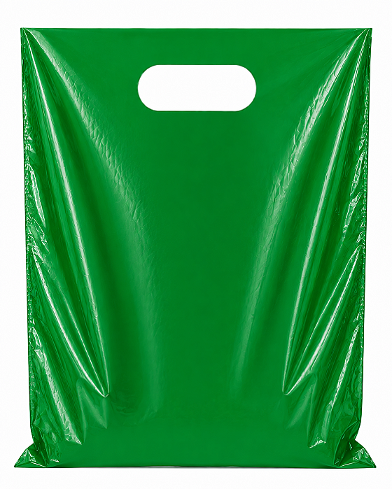 SACOLA 30X40 VERDE ALÇA VAZADA C/50