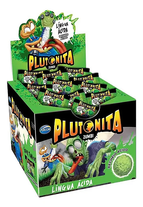 CHICLE PLUTONITA LINGUA ACIDA 180G C/40 UND
