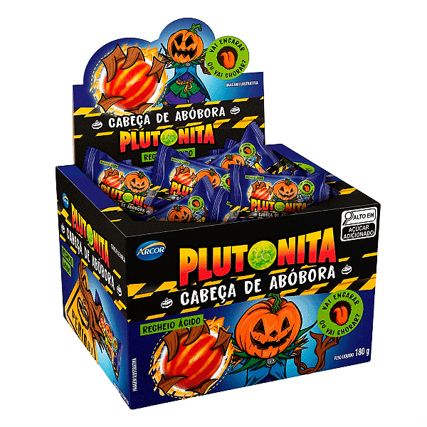 CHICLE PLUTONITA CABEÇA DE ABOBORA 180G C/40
