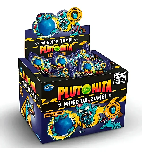 CHICLE PLUTONITA MORDIDA ZUMBI 180G C/40
