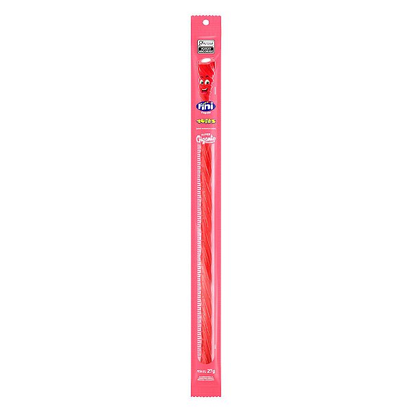 BALA FINI TUBES GIGANTE MORANGO/NATA 27GR