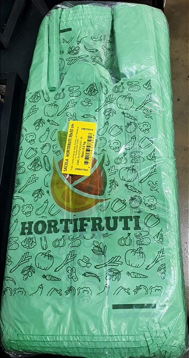 SACOLA HORTIFRUTI VERDE TRANSLUCIDO 38X50 0,03 2,2KG