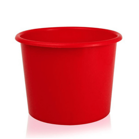 BALDE PLÁSTICO PIPOCA VERMELHO 1,5LT