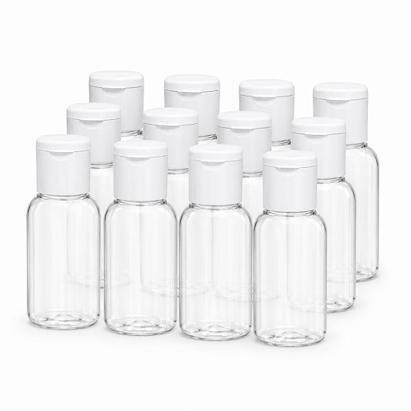 FRASCO CILINDRICO COM TAMPA FLIP TOP BRANCA 30ML C/10 UNIDADES