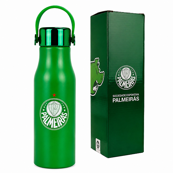GARRAFA DE ALUMINIO 600ML TIME PALMEIRAS REF QH078-3