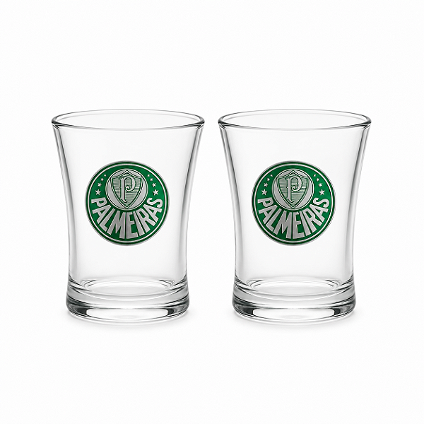 COPINHO DE VIDRO 50ML PALMEIRAS COM 2 UNIDADES