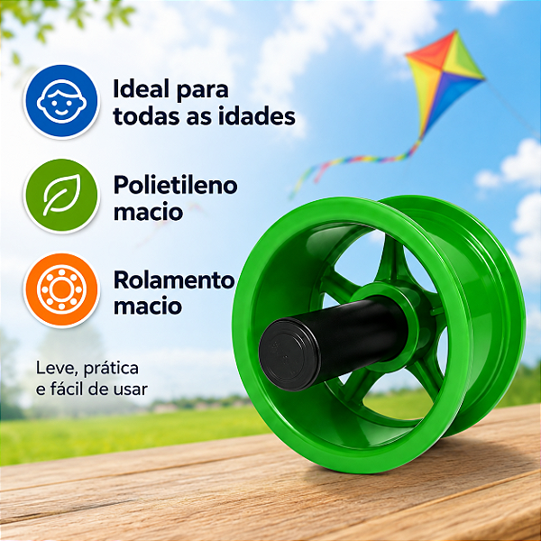 MINI CARRETILHA PARA LINHA 10 CORES DIVERSAS 15CM