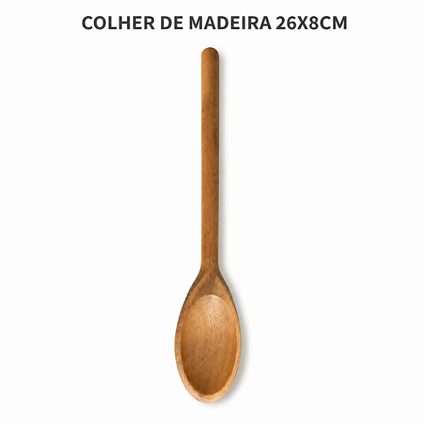 COLHER DE MADEIRA 26X8CM