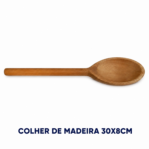 COLHER DE MADEIRA 30X8CM