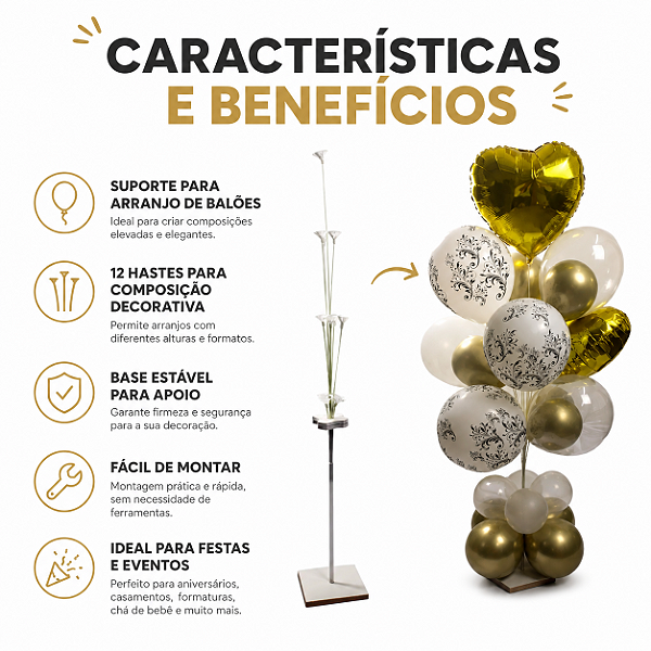 VARETA SUPORTE BALOES COM 12 HASTES - 60402