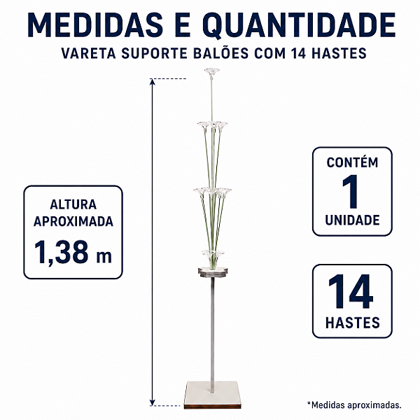 VARETA SUPORTE BALOES COM 14 HASTES - 60402