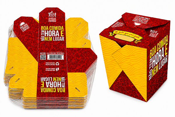 CAIXA REFEIÇAO 500ML VERMELHO COM 50 UNIDADES