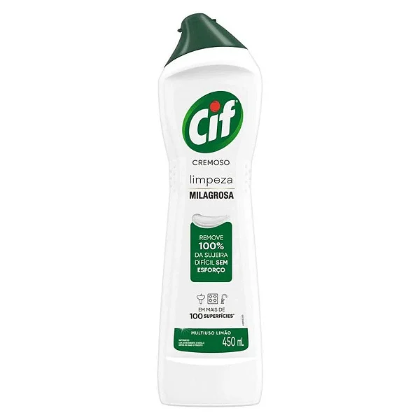 CIF CREMOSO LIMPEZA PROFUNDA/MILAGROSA 450ML