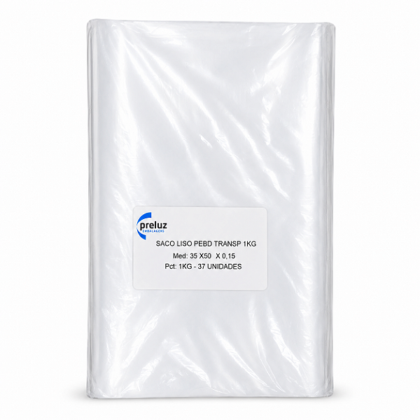 SACO BD 35X50 0,15 PCT 1 KG APROX 37 UND