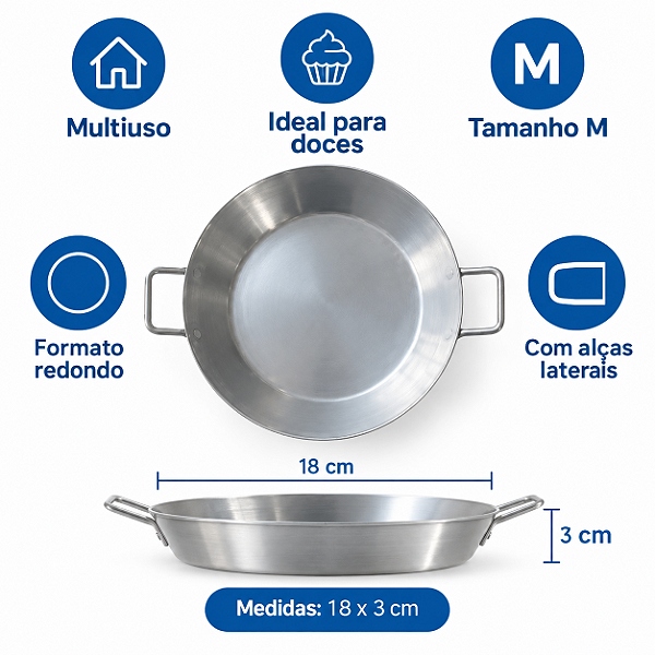 PERGAMINHO MULTIUSO P/ DOCES M 18X3CM ALUMINIO