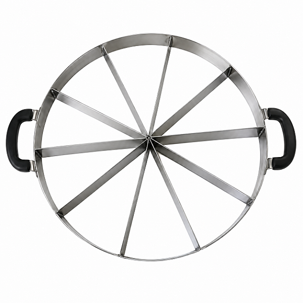 MARCADOR DE TORTA E BOLOS 10 PEDAÇOS 28 X 3CM INOX