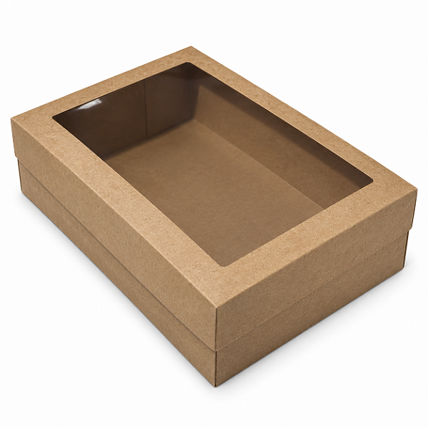 CAIXA KRAFT COM TAMPA VISOR 30X20X10CM UNIDADE