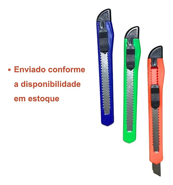 ESTILETE LAMINA ESTREITA 9MM LEOARTE UNIDADE CORES SORTIDO