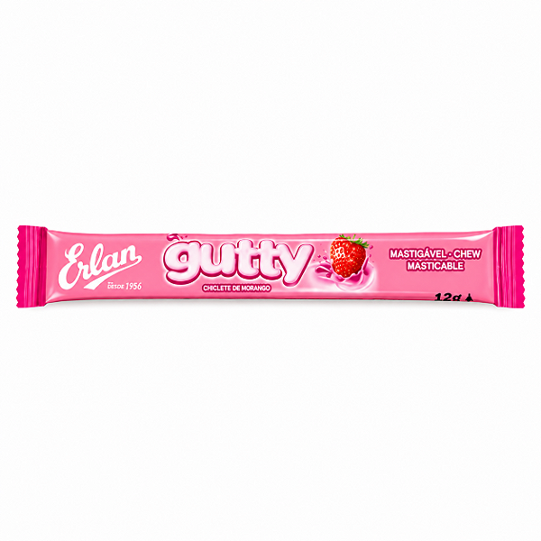 STICK BALA MASTIGAVEL GUTY MORANGO 12G UNIDADE