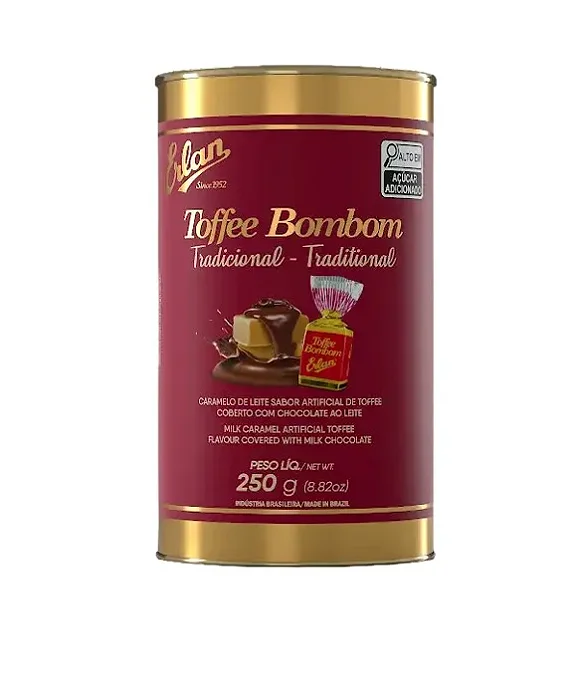 BALA BOMBOM TOFFEE TRADICIONAL LATA 250G