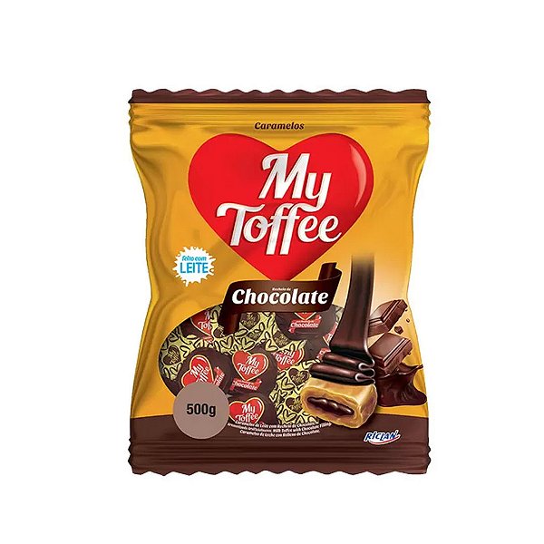 BALA MY TOFFEE CARAMELO DE LEITE COM CHOCOLATE 500G