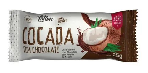 FIT COCADA COM CHOCOLATE ZERO AÇUCAR 25G UNIDADE