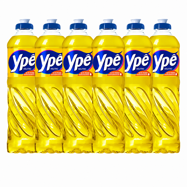 KIT 6 DETERGENTE LIQUIDO YPE NEUTRO 500ML