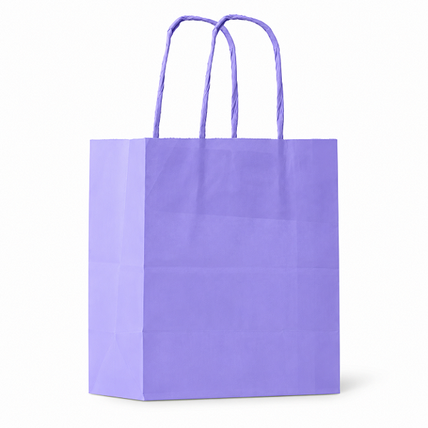 SACOLA PAPEL KRAFT LILAS 17,5X8,5X21,5CM C/10 UNIDADES