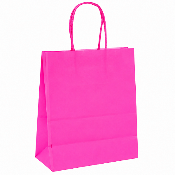 SACOLA PAPEL KRAFT PINK 17,5X8,5X21,5CM C/10 UNIDADES