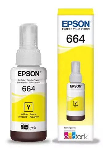 Tinta EPSON para Ecotank- Amarelo T664-Original