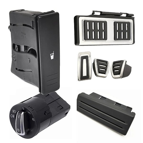 Porta Copos Pedaleira Interruptor Farol Vw Polo Hatch Sedan