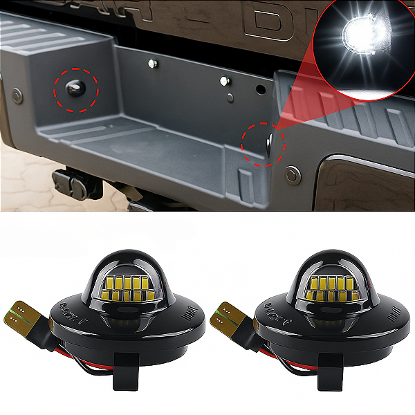 Luz Lanterna Placa Ford F250 Ranger Courrier Led Iluminação Branca