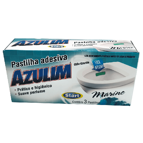 Pastilha Adesiva Azulim Odorizante Marine 3 Pastilhas Start