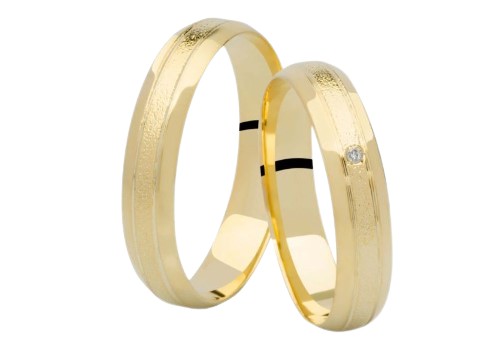 Aliança de Ouro Fosca Diamante Infinity