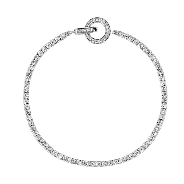 Pulseira Riviera Redondo Prata Cravejado
