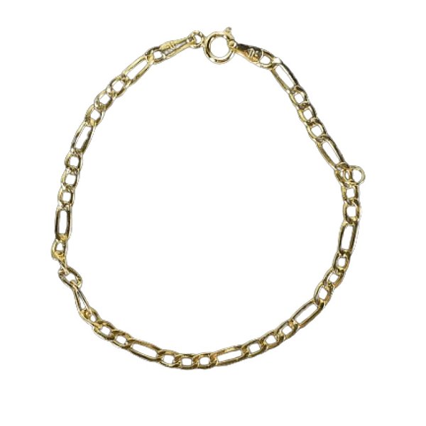 Pulseira Ouro Elos Alternada