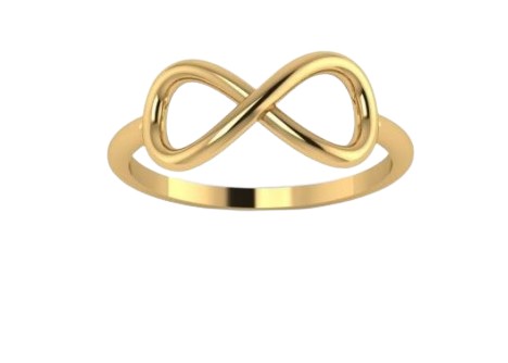 Anel Infinito Ouro 18 k