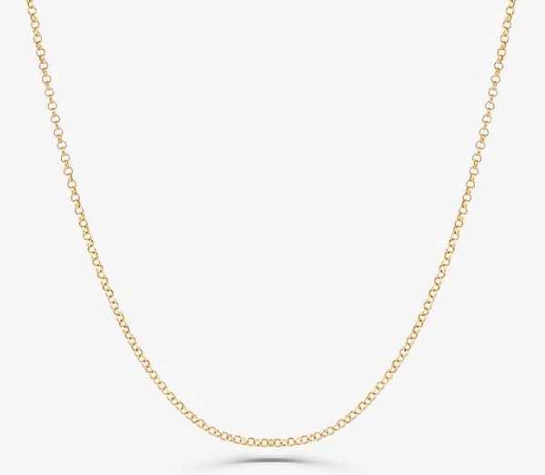 Corrente Malha Elo Portugueses Em Ouro Amarelo 18k - 50 Cm