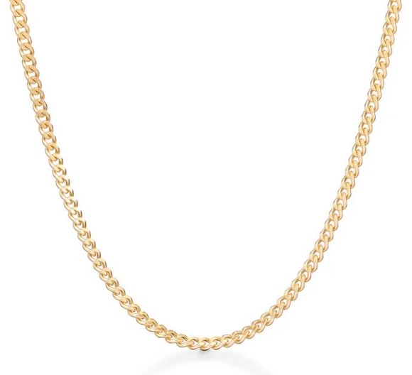 Corrente Malha Grumet Em Ouro Amarelo 18k - 45 Cm