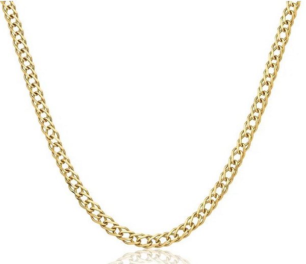 Corrente Malha Grumet Em Ouro Amarelo 18k - 60 Cm
