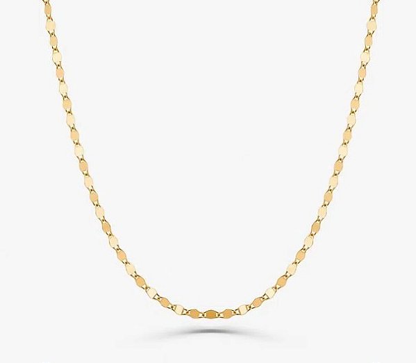 Corrente Malha Piastrine Em Ouro Amarelo - 40 Cm