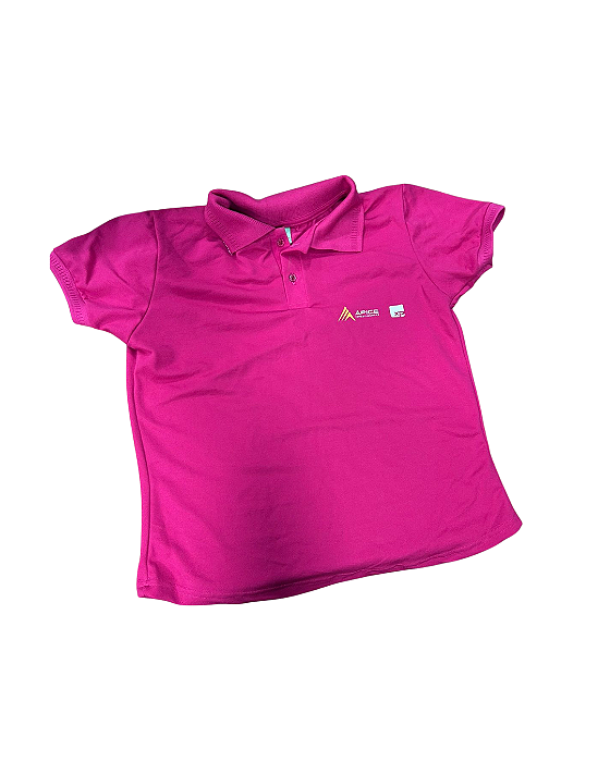 Camisa Pólo Rosa Feminina