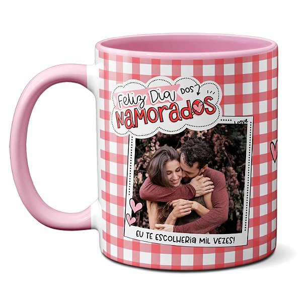 Caneca Namorados Fofos Eu Te Escolheria Mil Vezes! Com Foto