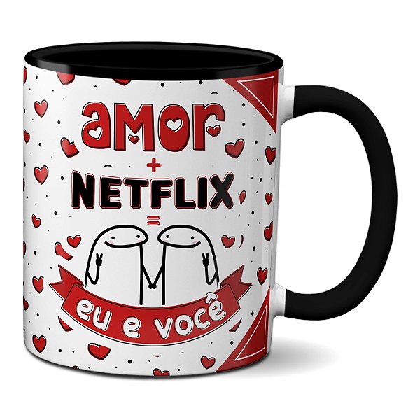 Caneca Flork Namorados De Mãos Dadas Amor+Série = Eu E Você