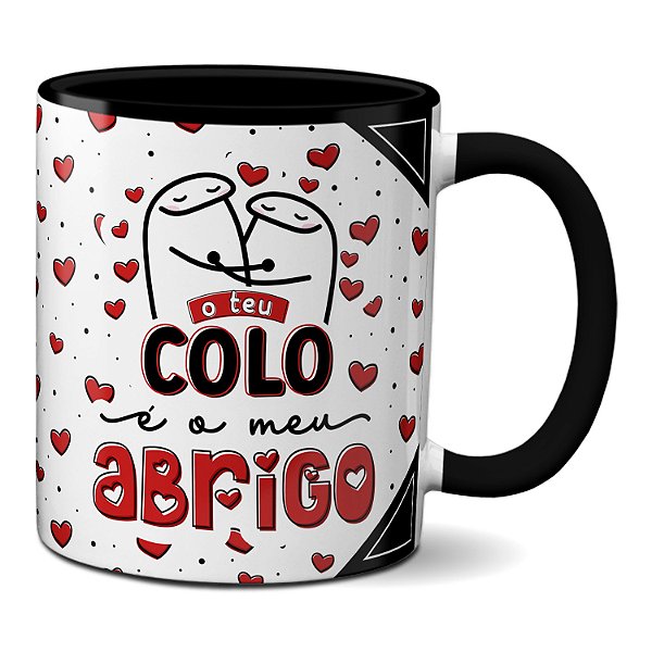 Caneca Flork Namorados Abraçados O Teu Colo É O Meu Abrigo
