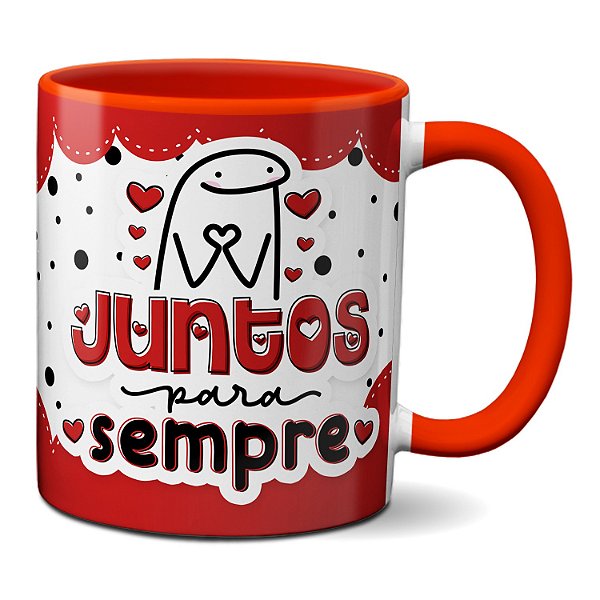 Caneca Flork Namorados Apaixonados Juntos Para Sempre