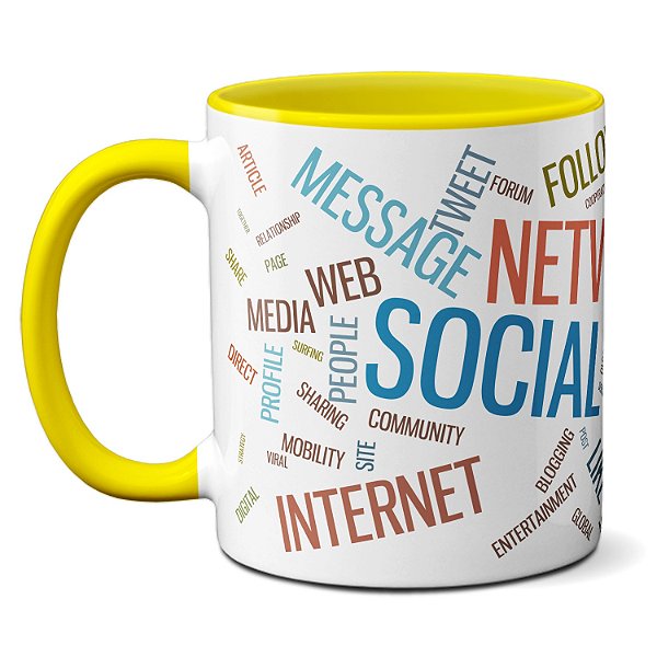 Caneca Social Media Profissão Marketing Presente Criativo
