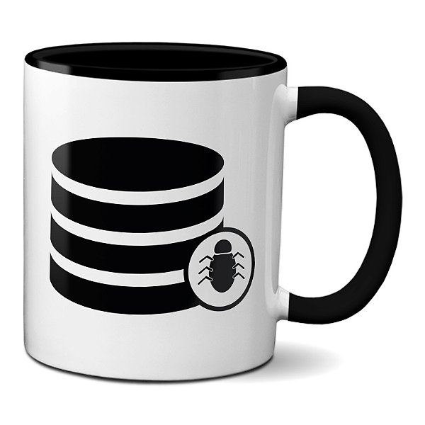 Caneca Bug Banco de Dados Presente Criativo Programador