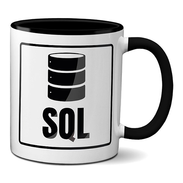 Caneca SQL BD Presente Criativo Profissão Banco de Dados